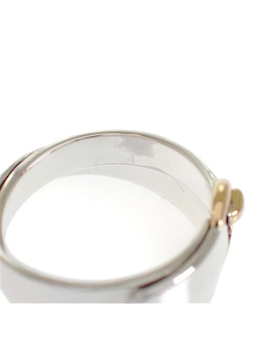 Hermes Double True Stamp 50 Ring Includes Silver Yellow Gold